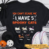 Halloween You Can‘t Scare Me Spooky Cats Personalized Cat Shirt