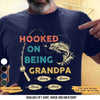 Hooked By Being Fishing Father's Day Personalized Shirt (More Styles)
