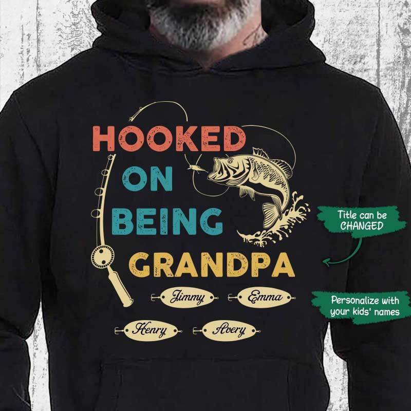 Hooked By Being Fishing Father's Day Personalized Shirt (More Styles)