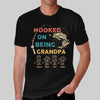 Hooked On Being Grandpa Stick Figure Personalized Shirt