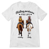 Horse Riding Partners Two Women Back View Personalized Shirt