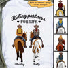 Horse Riding Partners Two Women Back View Personalized Shirt