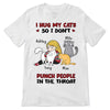 I Hug My Cats So I Don‘t Punch People Cat Mom Personalized Shirt