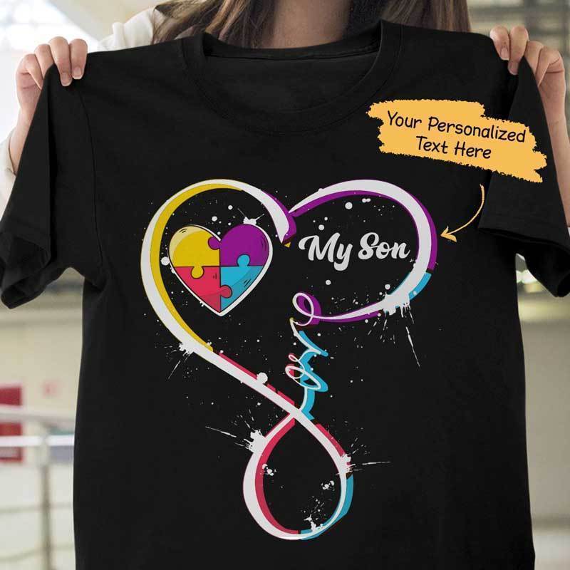 Infinity Love Name Autism Personalized Shirt