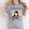 Just A Girl Loves French Bulldog Sitting Chibi Personalized Shirt