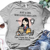 Just A Girl Loves Her Fluffy Cat Personalized Shirt