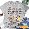 Just A Girl Who Loves Fall And Cats Personalized Cat Shirt