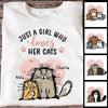 Just A Girl Who Loves Funny Cats Personalized Shirt