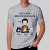 Just A Man Loves Cats Personalized Shirt