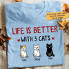 Life Is Better With Cute Cats Personalized Cat Shirt