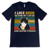 Like Beer And My Grumpy Cat Retro Personalized Shirt