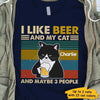 Like Beer And My Grumpy Cat Retro Personalized Shirt