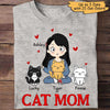 Love Being Cat Mom Valentine Personalized Shirt