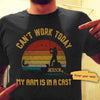 My Arm Is In A Cast Retro Fishing Father's Day Personalized Shirt