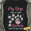 My Dogs Make Me Happy Floral Personalized Dog Shirt