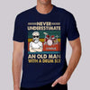 Never Underestimate An Old Man With A Drum Set Personalized Shirt