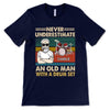 Never Underestimate An Old Man With A Drum Set Personalized Shirt