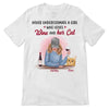 Never Underestimate Girl Cat Wine Personalized Shirt