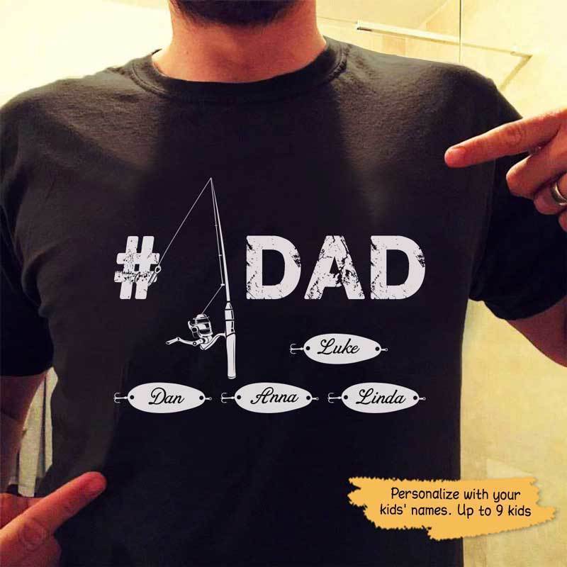 No 1 Dad Fishing Personalized Shirt