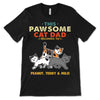 Pawsome Cat Dad Retro Personalized Shirt