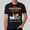 Pawsome Cat Dad Retro Personalized Shirt