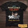 Pawsome Cat Dad Retro Personalized Shirt