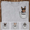Peeking Dog Pocket Personalized Dog Shirt