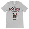 Peeking Dog Red Plaid This Dog Mom Belongs To Personalized Shirt