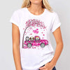 Pink Valentines Truck Peeking Dogs Personalized Shirt