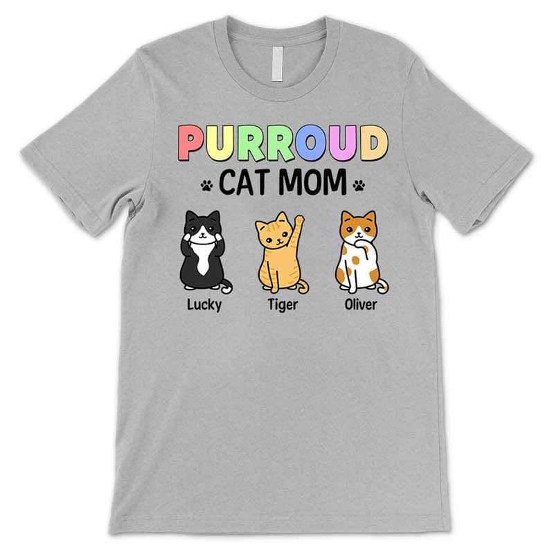 Purroud Cat Dad Mom Colorful Personalized Shirt