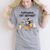 Purrsonal Servant Chibi Girl And Cats Personalized Shirt (6-9 Cats)