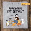 Purrsonal Servant Chibi Girl And Cats Personalized Shirt (6-9 Cats)