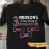 Reasons Love Being A Dog Mom Slogan Pattern Personalized Dog Mom Shirt