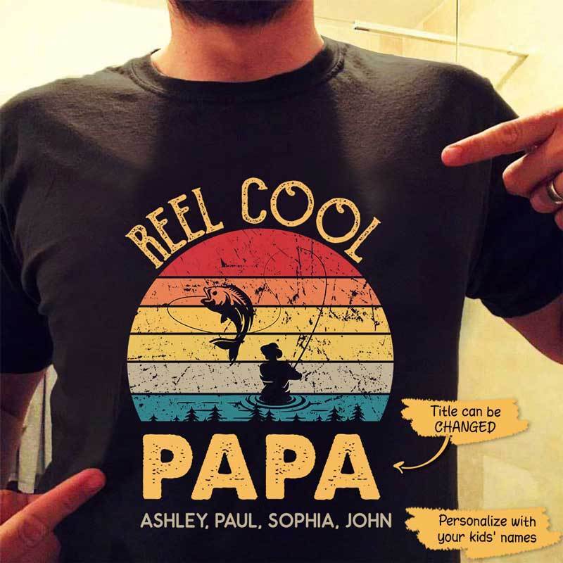 Reel Cool Papa Personalized Shirt