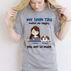 Shih Tzu Make Me Happy Chibi Dogs Personalized Shirt