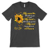 Sunflower My Mind Still Talks To You Memorial Personalized Shirt (Grey Shirt)