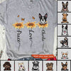 Sunflower Peace Love Personalized Dog Shirt