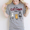 This Cat Mom Red Plaid Personalized Shirt