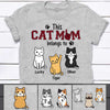 This Cat Mom Red Plaid Personalized Shirt