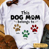 This Dog Mom Belongs To Patterned Paw Personalized Dog Mom Shirt