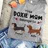 This Doxie Mom Dad Belongs To Dachshund Dog Personalized Shirt