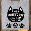 To The Best Cat Dad Cat Face Personalized Cat Dad Shirt