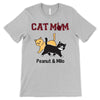 Walking Cat Mom Red Plaid Personalized Shirt