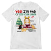 Yes I‘m The Crazy Cat Lady Cartoon Christmas Personalized Shirt