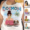Dog Mom Summer Pattern Personalized Tank Top
