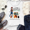 Gardening With Chicken Stick Lady Personalized Tank Top