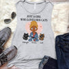 Just A Girl Who Loves Her Cat Personalized Tank Top