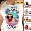 Summer Vibe Better With Dog Personalized Tank Top