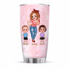 Best Mom Grandma Ever Pink Sassy Woman & Doll Kid Personalized Tumbler