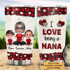 Checkered Doll Grandma And Kids Personalized Tumbler